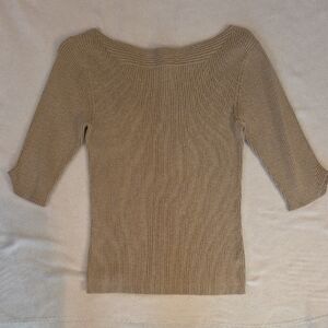GAP Off-the-Shoulder Beige Sweater